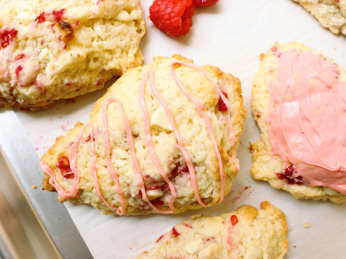 Raspberry & White Chocolate&nbsp;Scones